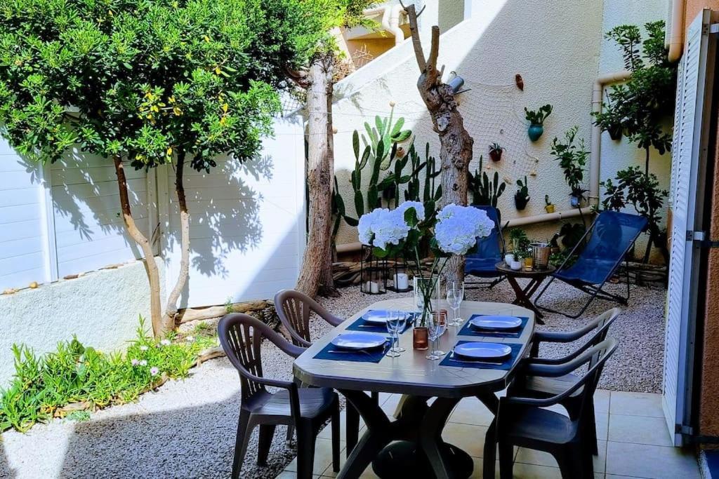 Le Marine Rez De Jardin Direct Plage Parking Prive Climatise Σετ Εξωτερικό φωτογραφία